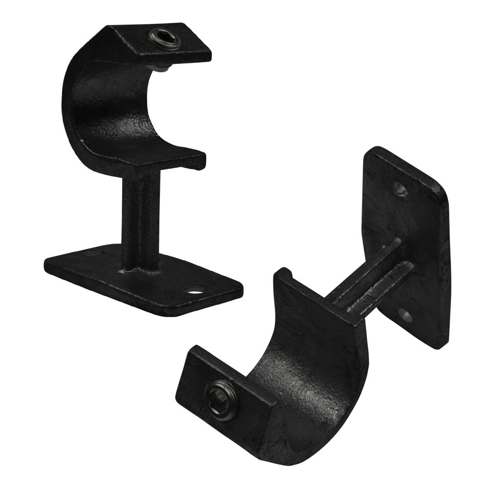 Doos Leuningdrager met inleg - zwart-C / 33,7 mm (50 stuks)